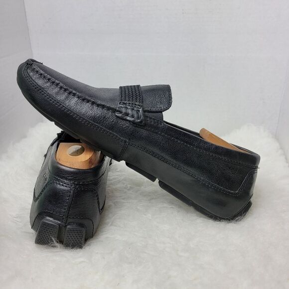 Clarks Men's Markman Brace Drivers Men's Shoes, black leather Size 10.5 M - Picture 7 of 10